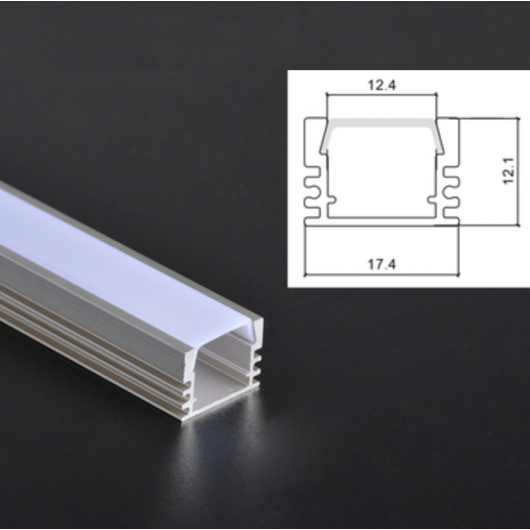 LED Light Track Aluminium Liner 117