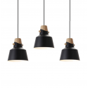 Pendant Light 1789 / 3, Black, Rose Gold