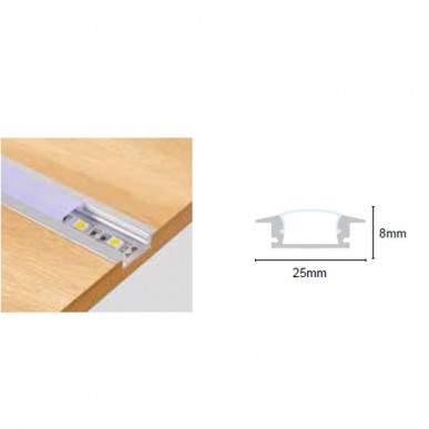 LED Light track Aluminum Liner 113 1M, 2M, 3M